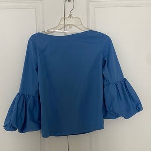 Laundry 3/4 puff sleeve blue shirt